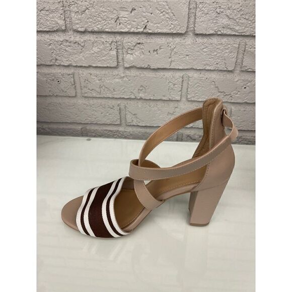 Eva Mendes Shoes - Eva Mendes New York & Co. Nude / Brown Ribbon Heels Size 7